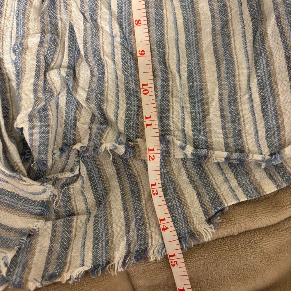 Rewash High Waist Blue and White Striped Shorts - Picture 5 of 7